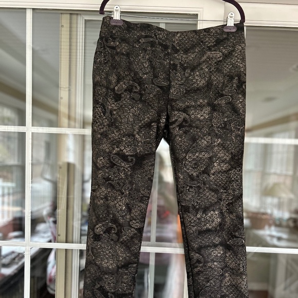 Insight New York EUC Straight Leg Pants Black Metallic Paisley - Picture 2 of 7